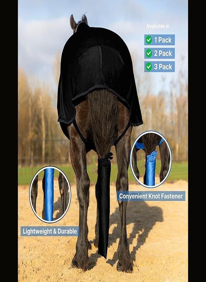 RESISTANCE Spandex Horse Tail Bag Only for Horses - 23"x10" Ties, Nylon Material - to Keep The Horse Tail Clean and Protected - Teal (Pack of 1) - Image 4